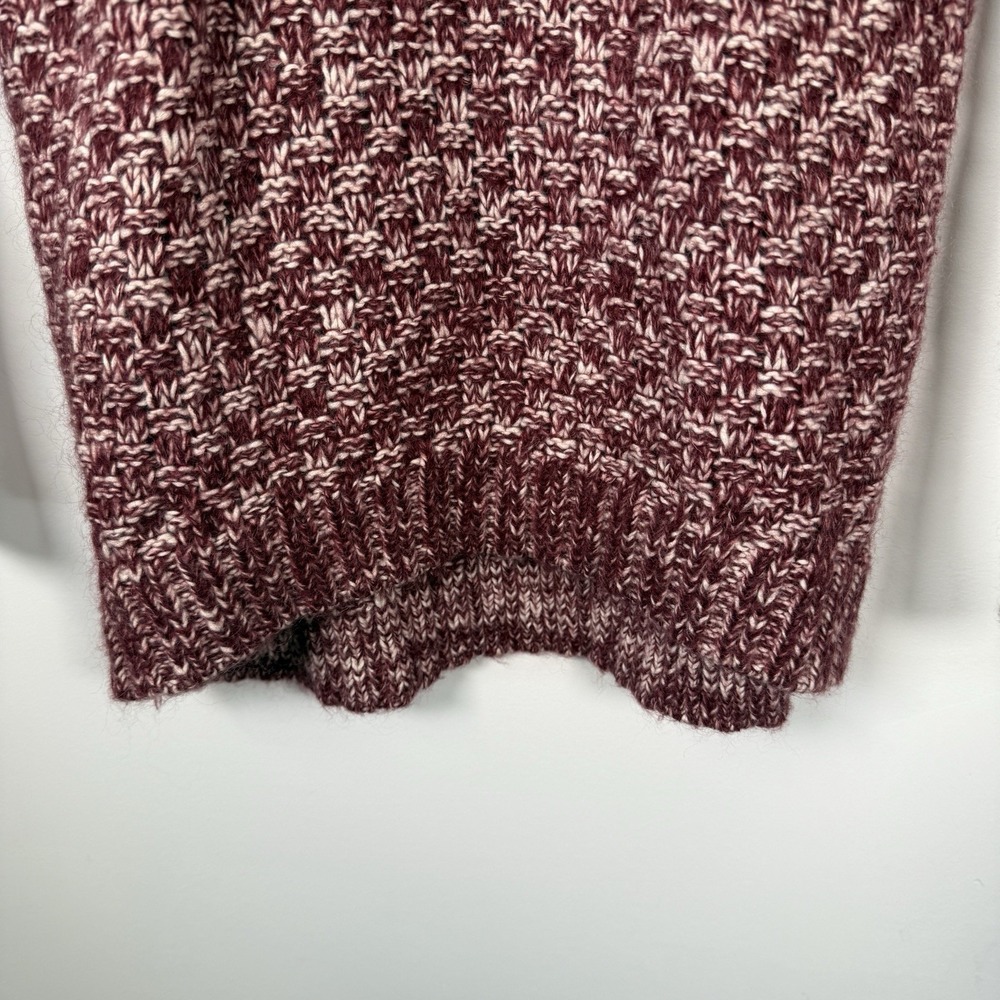 Victoria's Secret Knit Sweater Burgundy White XS Long Sleeve - Picture 4 of 5